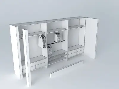 cabinet closet wardrobe wardrobe Free 3D model