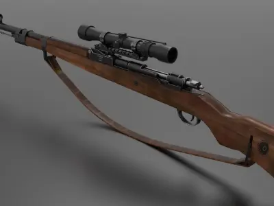 Kar98k Sniper Rifle Fps - Tps Low-poly 3D model