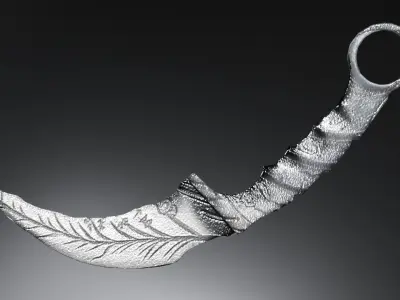 Ornate Karambit Knife 3D Model 3D model