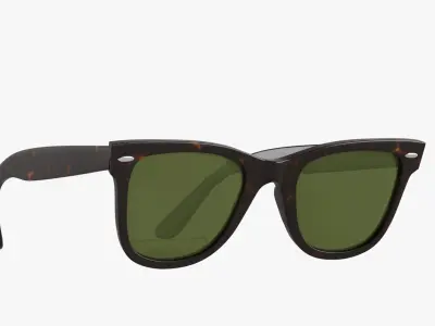 Hipster Sunglasses 3D model