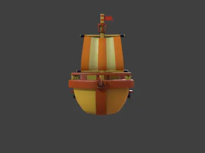 Stylized Shipe Low-poly 3D model