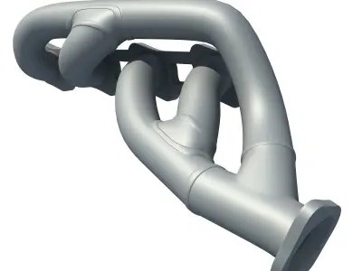 3D Exhaust Manifolds of Engine 633 3D model