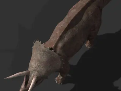 The PURE Jurassic Park Triceratops - 3d model 3D model