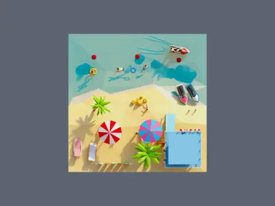 land 26A Low-poly 3D model