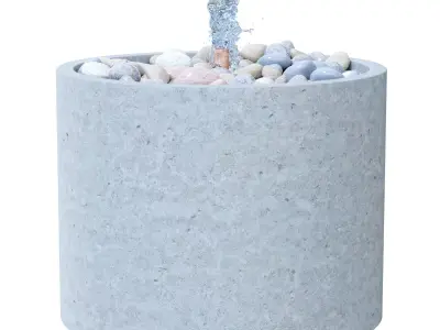 Evita Concrete Pebble Fountain 3D model