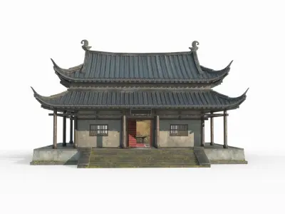 Asian Ancient Architecture Court 3D model