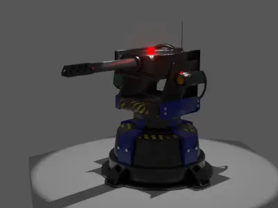 High Quality Detailed Battle Turret 3D model