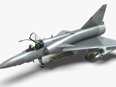 Atlas Cheetah C South African Airforce Low-poly 3D model