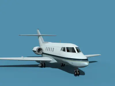 British Aerospace 125 Dominie V03 3D model