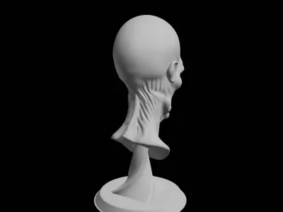 Alien King Bust Supreme Extraterrestrial Ruler 3D print model purchase
