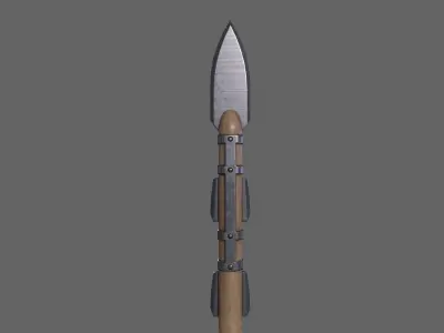 PBR Spear V1b Low-poly 3D model