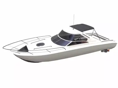 Speedboat Low-poly PBR Low-poly 3D model