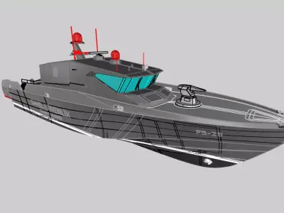 28m Turkish Coastguard Concept patrol boat 3D model