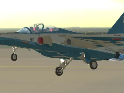 JASDF T 4 Blue Impulse  aerobatic demonstration team 3D model