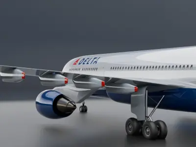 Airbus A330-300 Delta Airlines Livery 3D model