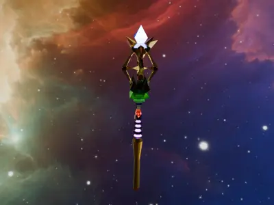 Magic Wand Low-poly 3D model