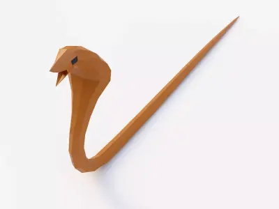 King cobra snake 3d model Free low-poly 3D model