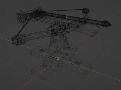 Medieval Ballista Free low-poly 3D model