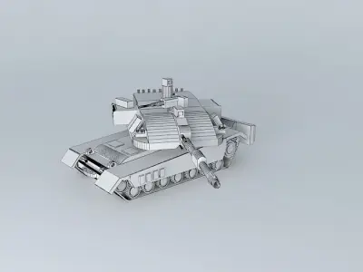 KAZ tank TAU 2 Free 3D model