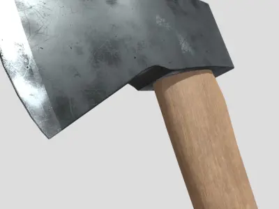 CC0 - Hatchet Free low-poly 3D model