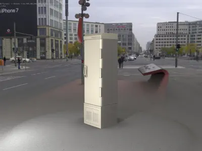 Electrical Distribution Cabinet 92 Low-poly 3D model