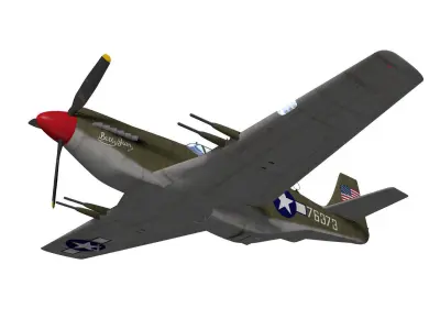 North American P-51 Mustang 3D model
