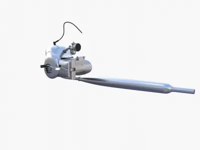 Moped engine 3D model