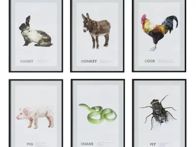 art work set 02 3D model