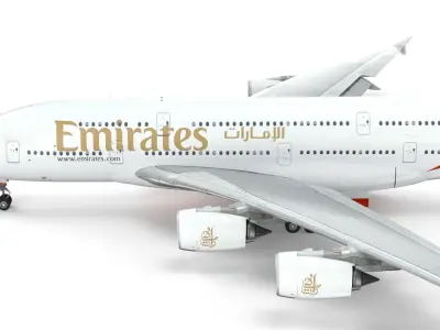 Airbus A380 Fly Emirates - Element 3D 3D model