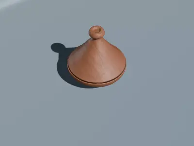 Moroccan Clay Tagine Traditional Earthenware Cooking Pot Free 3D model