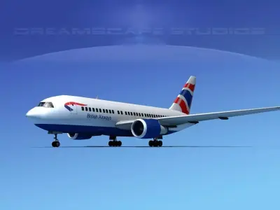 Boeing 767-200ER British Airways 1 3D model
