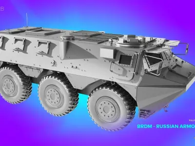 BRDM - Russian Armored Car 3D model