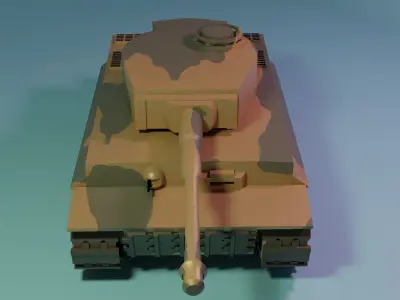 WW2 Pz Kpfw VI Tiger Low-poly 3D model