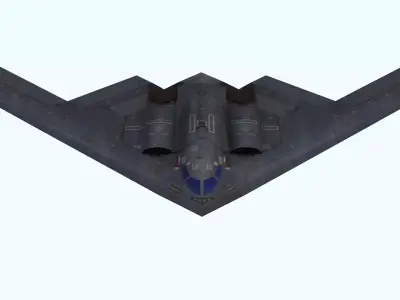 Fighter Jet Flying In Sky Plane V05 Low-poly 3D model