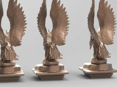 Hogwarts inspired Eagle statue 3D model