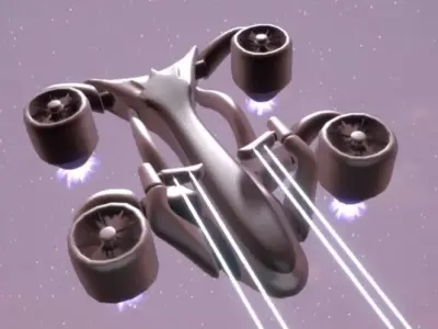 Aerial Quad-rotor Automated Drone 3D model