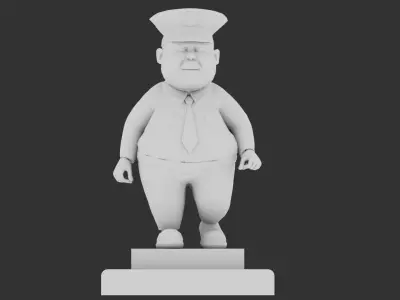 Policeman 3d model police officer figurine Low-poly 3D model