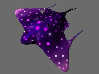Cartoon Evil Fish 3D model