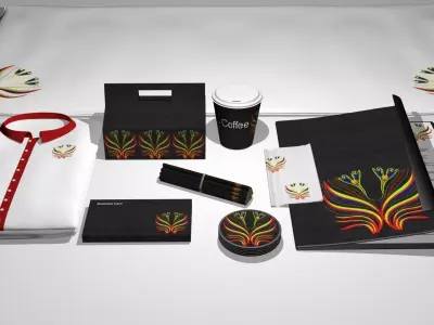 Restaurant Branding set 3D model