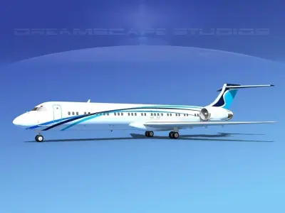 McDonnell Douglas MD-87 Corporate 8 3D model