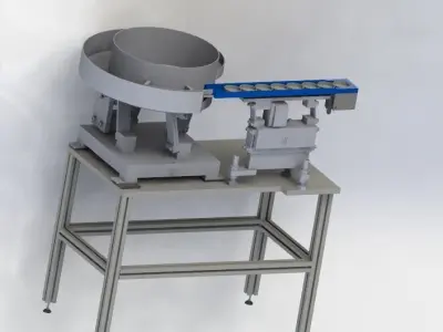 Vibration plate feeding mechanism 3D model
