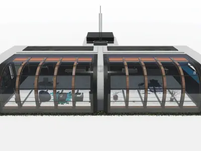 Sci-fi Building Arc 07 3D model