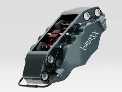 Vortex-X Brake Caliper and Brake Disc 3D model