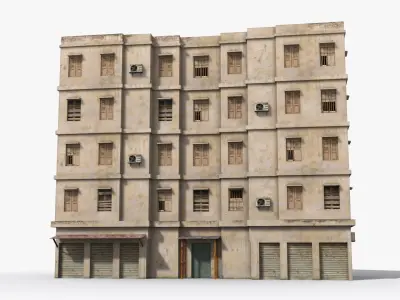 Arab Middle East Building x2 Low-poly 3D model