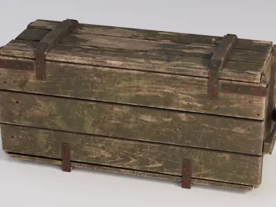 Military Crate Low-poly 3D model