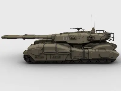 Type 61 main battle tank 3D model