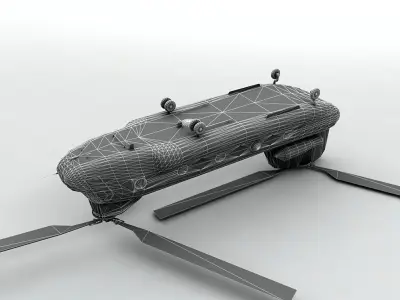 CH47 Chinook Helicopter Italian Army Low-poly 3D model