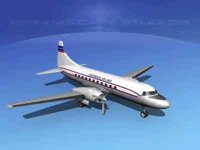 Convair CV-340 Continental 3D model