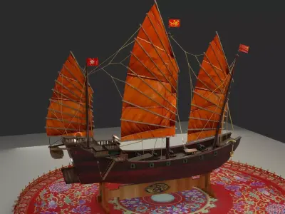 Chinese Junk ship 3D model
