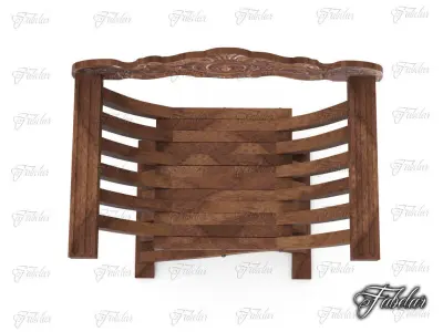 Savonarola chair Free low-poly 3D model
